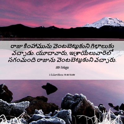 Picture 06 - 2 సమూయేలు 19:40 TELIRV - రాజు కింహామును - Bible Verse Picture