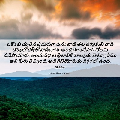 Picture 06 - 2 సమూయేలు 2:16 TELIRV - ఒక్కొక్కడు తన - Bible Verse Picture