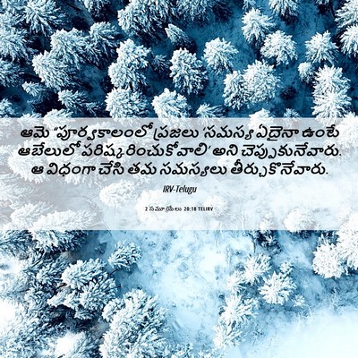 Picture 06 - 2 సమూయేలు 20:18 TELIRV - ఆమె “పూర్వకాలంలో - Bible Verse Picture