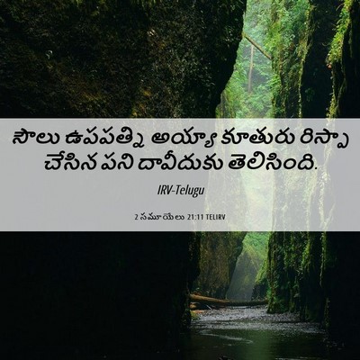 Picture 06 - 2 సమూయేలు 21:11 TELIRV - సౌలు ఉపపత్ని - Bible Verse Picture