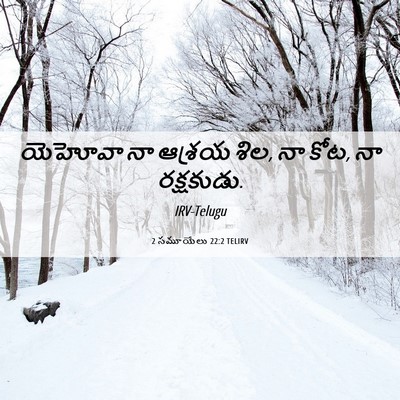 Picture 06 - 2 సమూయేలు 22:2 TELIRV - యెహోవా నా ఆశ్రయ - Bible Verse Picture