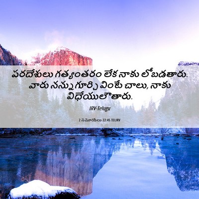 Picture 06 - 2 సమూయేలు 22:45 TELIRV - పరదేశులు గత్యంతరం - Bible Verse Picture