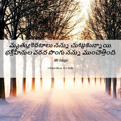 Picture 06 - 2 సమూయేలు 22:5 TELIRV - మృత్యుకెరటాలు - Bible Verse Picture