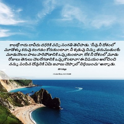 Picture 06 - 2 సమూయేలు 24:13 TELIRV - కాబట్టి గాదు - Bible Verse Picture