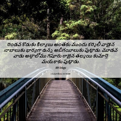 Picture 06 - 2 సమూయేలు 3:3 TELIRV - రెండవ కొడుకు - Bible Verse Picture