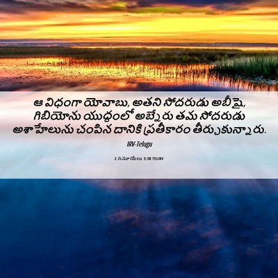 Picture 06 - 2 సమూయేలు 3:30 TELIRV - ఆ విధంగా యోవాబు, - Bible Verse Picture