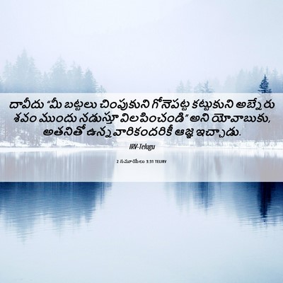 Picture 06 - 2 సమూయేలు 3:31 TELIRV - దావీదు “మీ బట్టలు - Bible Verse Picture