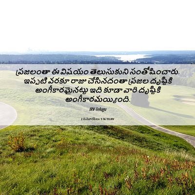 Picture 06 - 2 సమూయేలు 3:36 TELIRV - ప్రజలంతా ఈ విషయం - Bible Verse Picture