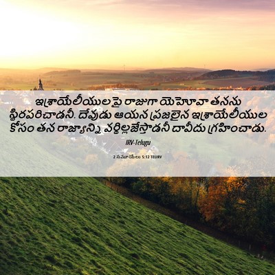 Picture 06 - 2 సమూయేలు 5:12 TELIRV - ఇశ్రాయేలీయులపై - Bible Verse Picture