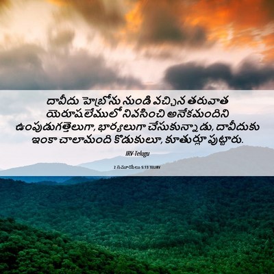 Picture 06 - 2 సమూయేలు 5:13 TELIRV - దావీదు హెబ్రోను - Bible Verse Picture