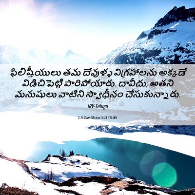 Picture 06 - 2 సమూయేలు 5:21 TELIRV - ఫిలిష్తీయులు తమ - Bible Verse Picture