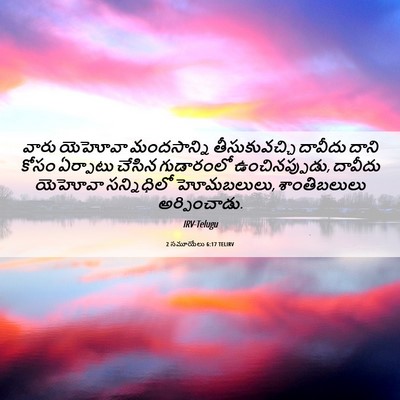 Picture 06 - 2 సమూయేలు 6:17 TELIRV - వారు యెహోవా - Bible Verse Picture