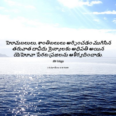 Picture 06 - 2 సమూయేలు 6:18 TELIRV - హోమబలులు, - Bible Verse Picture