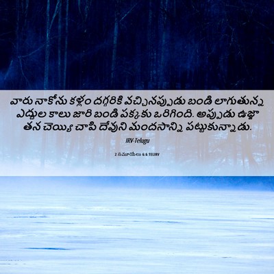 Picture 06 - 2 సమూయేలు 6:6 TELIRV - వారు నాకోను కళ్లం - Bible Verse Picture