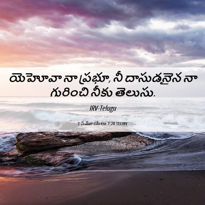 Picture 06 - 2 సమూయేలు 7:20 TELIRV - యెహోవా నా ప్రభూ, నీ - Bible Verse Picture