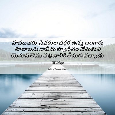 Picture 06 - 2 సమూయేలు 8:7 TELIRV - హదదెజెరు సేవకుల - Bible Verse Picture