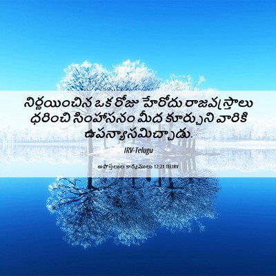 Picture 06 - అపొస్తలుల కార్యములు 12:21 TELIRV - నిర్ణయించిన ఒక - Bible Verse Picture