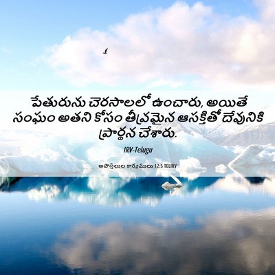 Picture 06 - అపొస్తలుల కార్యములు 12:5 TELIRV - పేతురును చెరసాలలో - Bible Verse Picture
