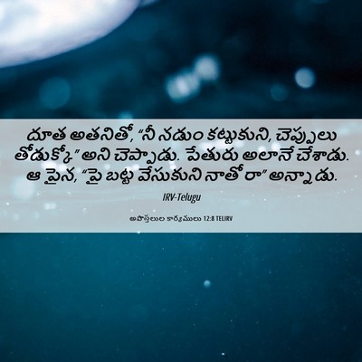 Picture 06 - అపొస్తలుల కార్యములు 12:8 TELIRV - దూత అతనితో, “నీ - Bible Verse Picture