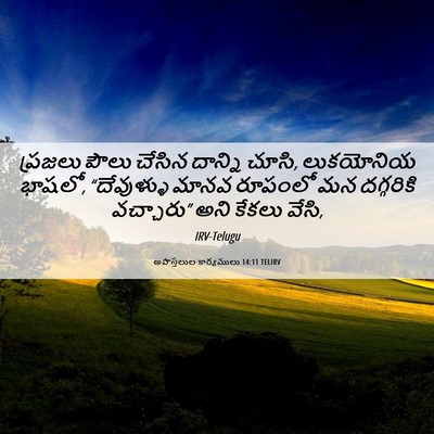 Picture 06 - అపొస్తలుల కార్యములు 14:11 TELIRV - ప్రజలు పౌలు చేసిన - Bible Verse Picture