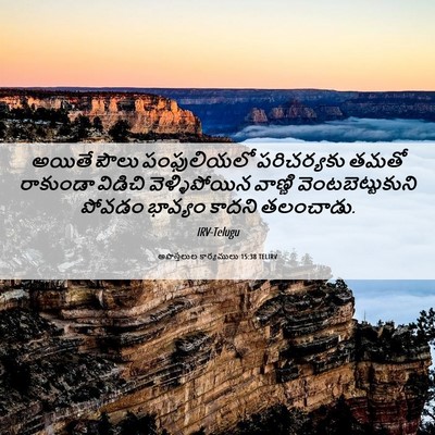 Picture 06 - అపొస్తలుల కార్యములు 15:38 TELIRV - అయితే పౌలు - Bible Verse Picture