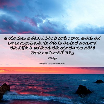 Picture 06 - అపొస్తలుల కార్యములు 18:6 TELIRV - ఆ యూదులు అతనిని - Bible Verse Picture