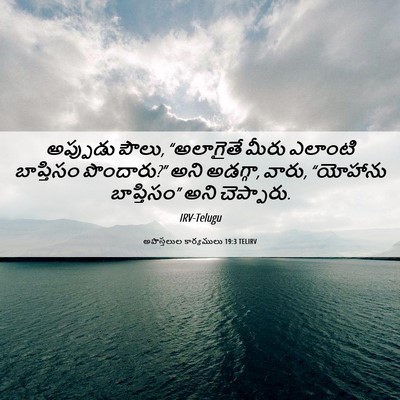 Picture 06 - అపొస్తలుల కార్యములు 19:3 TELIRV - అప్పుడు పౌలు, - Bible Verse Picture