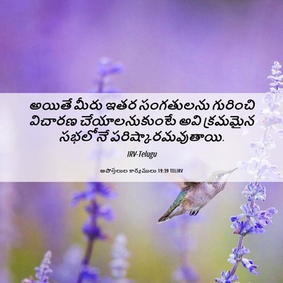 Picture 06 - అపొస్తలుల కార్యములు 19:39 TELIRV - అయితే మీరు ఇతర - Bible Verse Picture