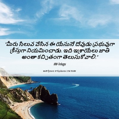 Picture 06 - అపొస్తలుల కార్యములు 2:36 TELIRV - “మీరు సిలువ వేసిన - Bible Verse Picture