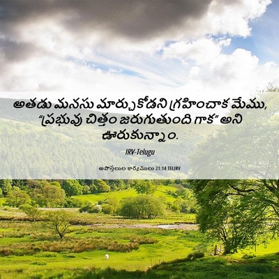 Picture 06 - అపొస్తలుల కార్యములు 21:14 TELIRV - అతడు మనసు - Bible Verse Picture