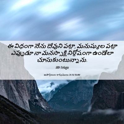Picture 06 - అపొస్తలుల కార్యములు 24:16 TELIRV - ఈ విధంగా నేను - Bible Verse Picture