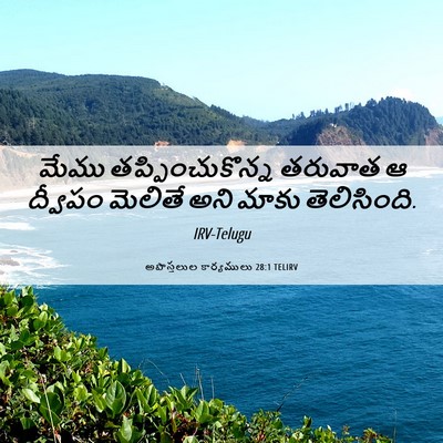 Picture 06 - అపొస్తలుల కార్యములు 28:1 TELIRV - మేము - Bible Verse Picture