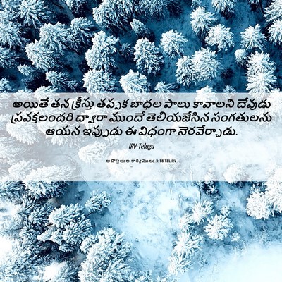Picture 06 - అపొస్తలుల కార్యములు 3:18 TELIRV - అయితే తన క్రీస్తు - Bible Verse Picture