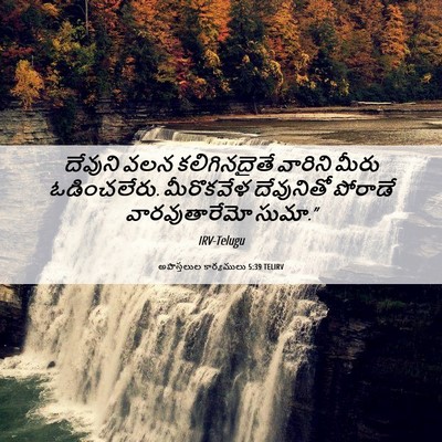 Picture 06 - అపొస్తలుల కార్యములు 5:39 TELIRV - దేవుని వలన - Bible Verse Picture