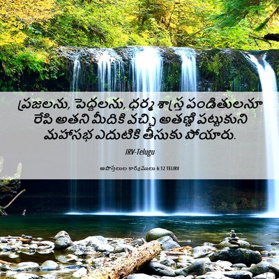 Picture 06 - అపొస్తలుల కార్యములు 6:12 TELIRV - ప్రజలను, పెద్దలను, - Bible Verse Picture