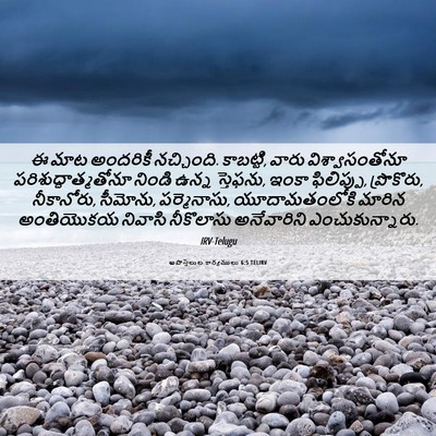Picture 06 - అపొస్తలుల కార్యములు 6:5 TELIRV - ఈ మాట అందరికీ - Bible Verse Picture