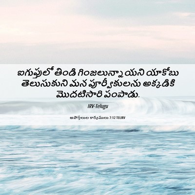 Picture 06 - అపొస్తలుల కార్యములు 7:12 TELIRV - ఐగుప్తులో తిండి - Bible Verse Picture