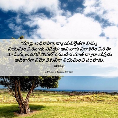 Picture 06 - అపొస్తలుల కార్యములు 7:35 TELIRV - “‘మాపై అధికారిగా, - Bible Verse Picture