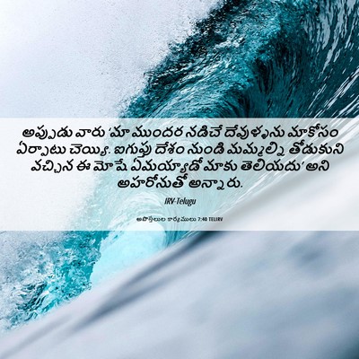 Picture 06 - అపొస్తలుల కార్యములు 7:40 TELIRV - అప్పుడు వారు ‘మా - Bible Verse Picture
