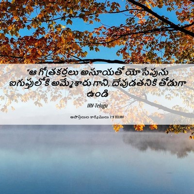Picture 06 - అపొస్తలుల కార్యములు 7:9 TELIRV - “ఆ గోత్రకర్తలు - Bible Verse Picture