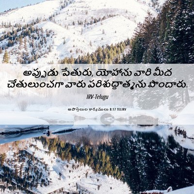 Picture 06 - అపొస్తలుల కార్యములు 8:17 TELIRV - అప్పుడు పేతురు, - Bible Verse Picture