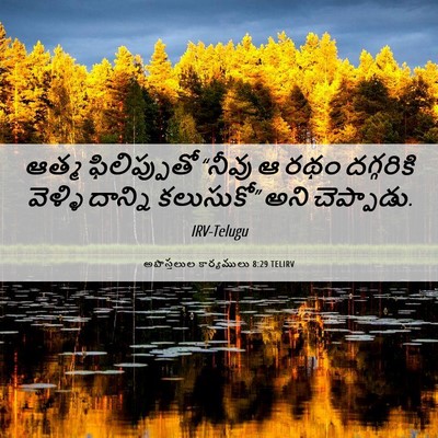 Picture 06 - అపొస్తలుల కార్యములు 8:29 TELIRV - ఆత్మ ఫిలిప్పుతో - Bible Verse Picture