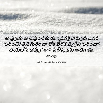 Picture 06 - అపొస్తలుల కార్యములు 8:34 TELIRV - అప్పుడు ఆ - Bible Verse Picture
