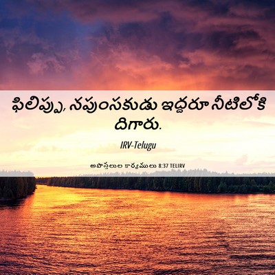 Picture 06 - అపొస్తలుల కార్యములు 8:37 TELIRV - ఫిలిప్పు, - Bible Verse Picture