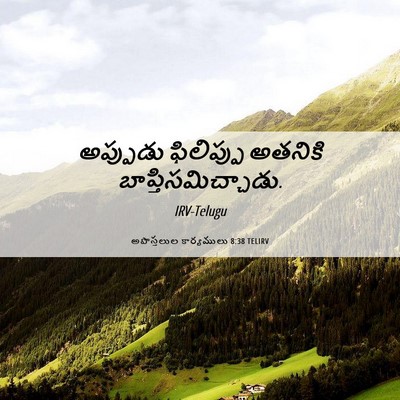 Picture 06 - అపొస్తలుల కార్యములు 8:38 TELIRV - అప్పుడు ఫిలిప్పు - Bible Verse Picture