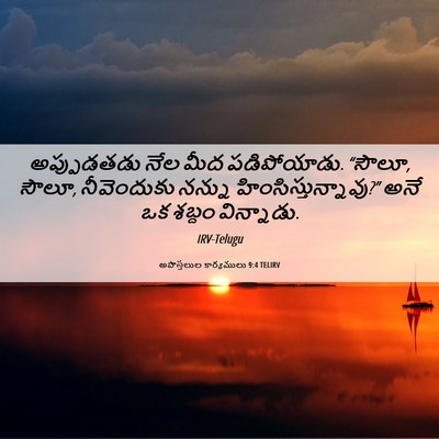 Picture 06 - అపొస్తలుల కార్యములు 9:4 TELIRV - అప్పుడతడు నేల మీద - Bible Verse Picture