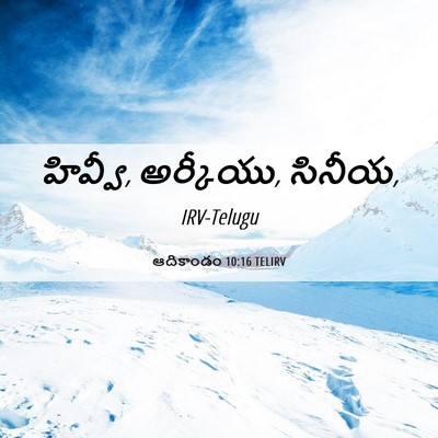 Picture 06 - ఆదికాండం 10:16 TELIRV - హివ్వీ, అర్కీయు, - Bible Verse Picture