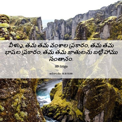 Picture 06 - ఆదికాండం 10:20 TELIRV - వీళ్ళు, తమ తమ వంశాల - Bible Verse Picture
