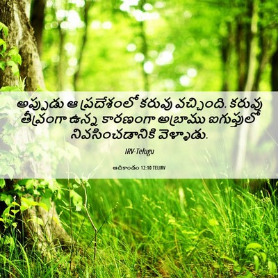 Picture 06 - ఆదికాండం 12:10 TELIRV - అప్పుడు ఆ - Bible Verse Picture
