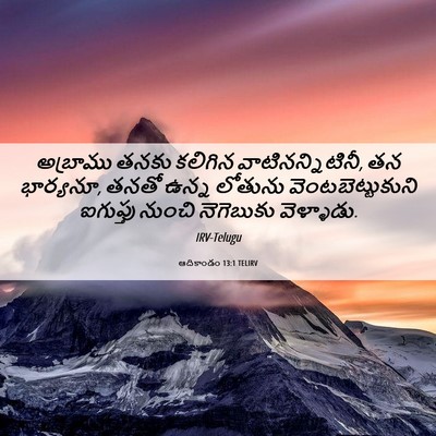 Picture 06 - ఆదికాండం 13:1 TELIRV - అబ్రాము తనకు - Bible Verse Picture